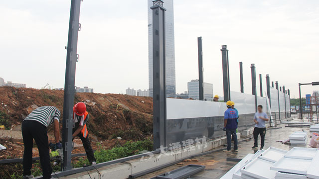 東莞厚街竹園路鋼結構圍擋安裝效果-東莞-深圳市大通建材有限公司鋼圍擋生產(chǎn)定制廠家